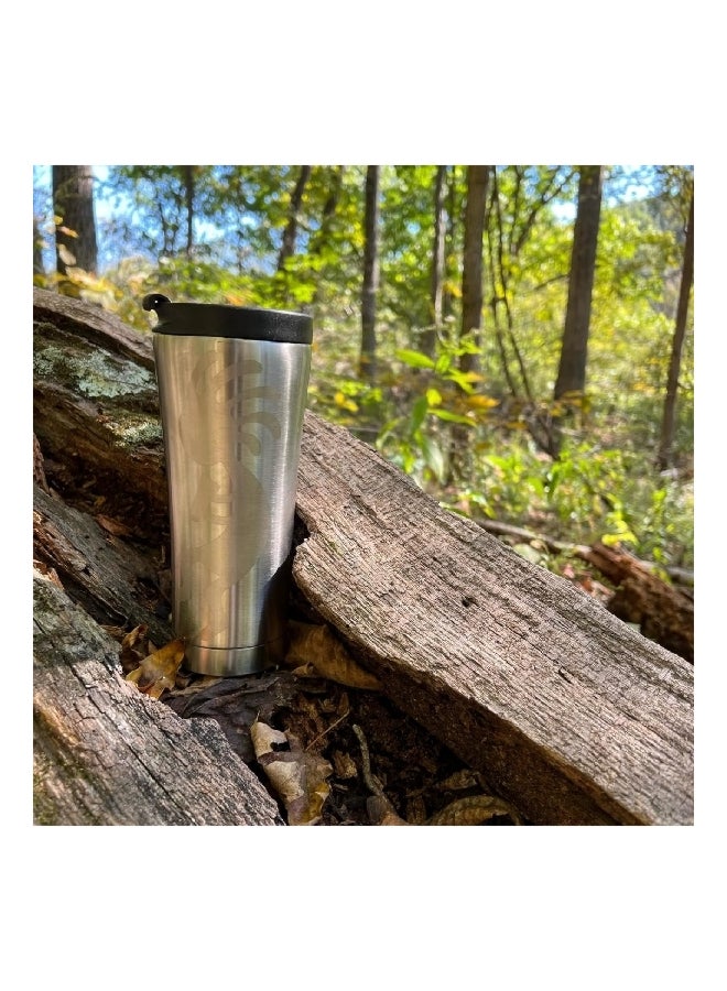 Aquapelli C116 Double Walled Insulated Travel Mug Silver and Black 480 ml 90050 - Image 3